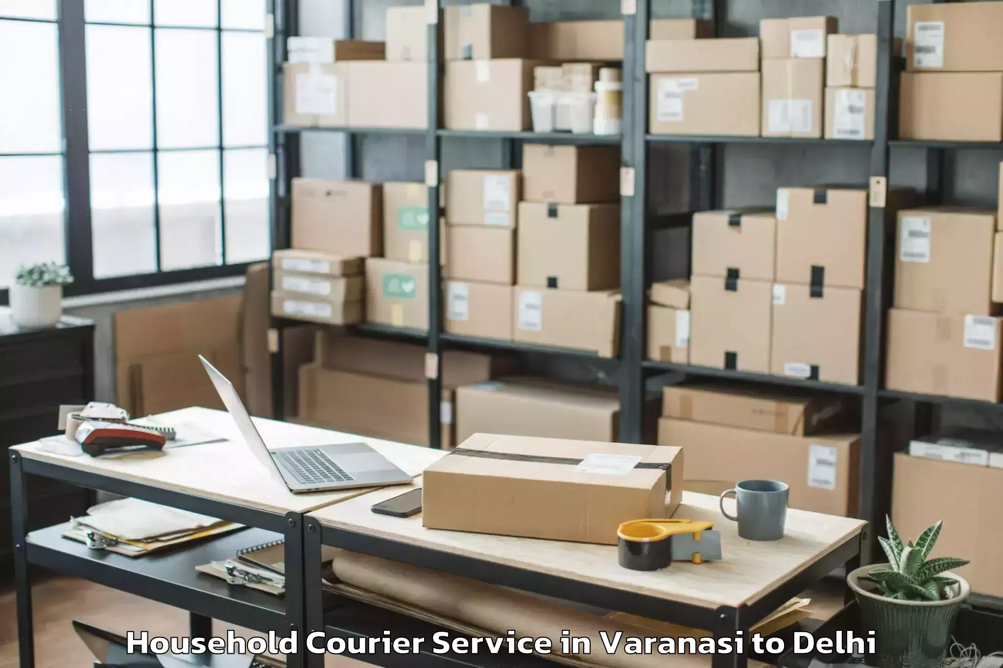 Top Varanasi to Dlf Emporio Mall Household Courier Available